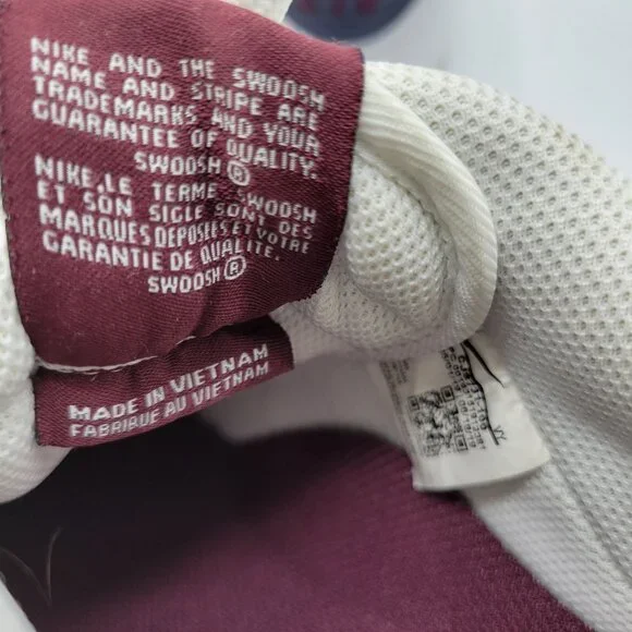 Nike Air Force 1 CJ8731 100 Low Mens Sneakers Size 10 White & Maroon - Picture 4 of 16